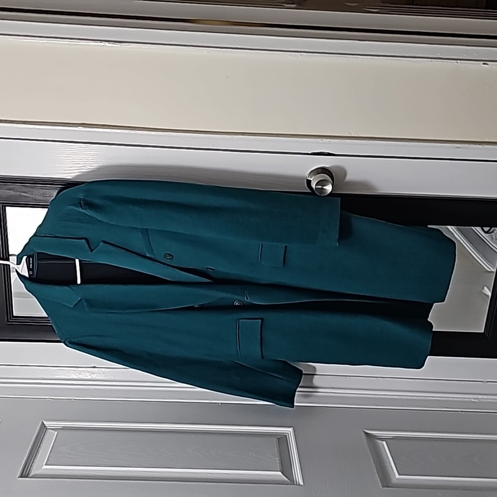 Zara Basic Women's Long Structured Double Breaste… - image 1